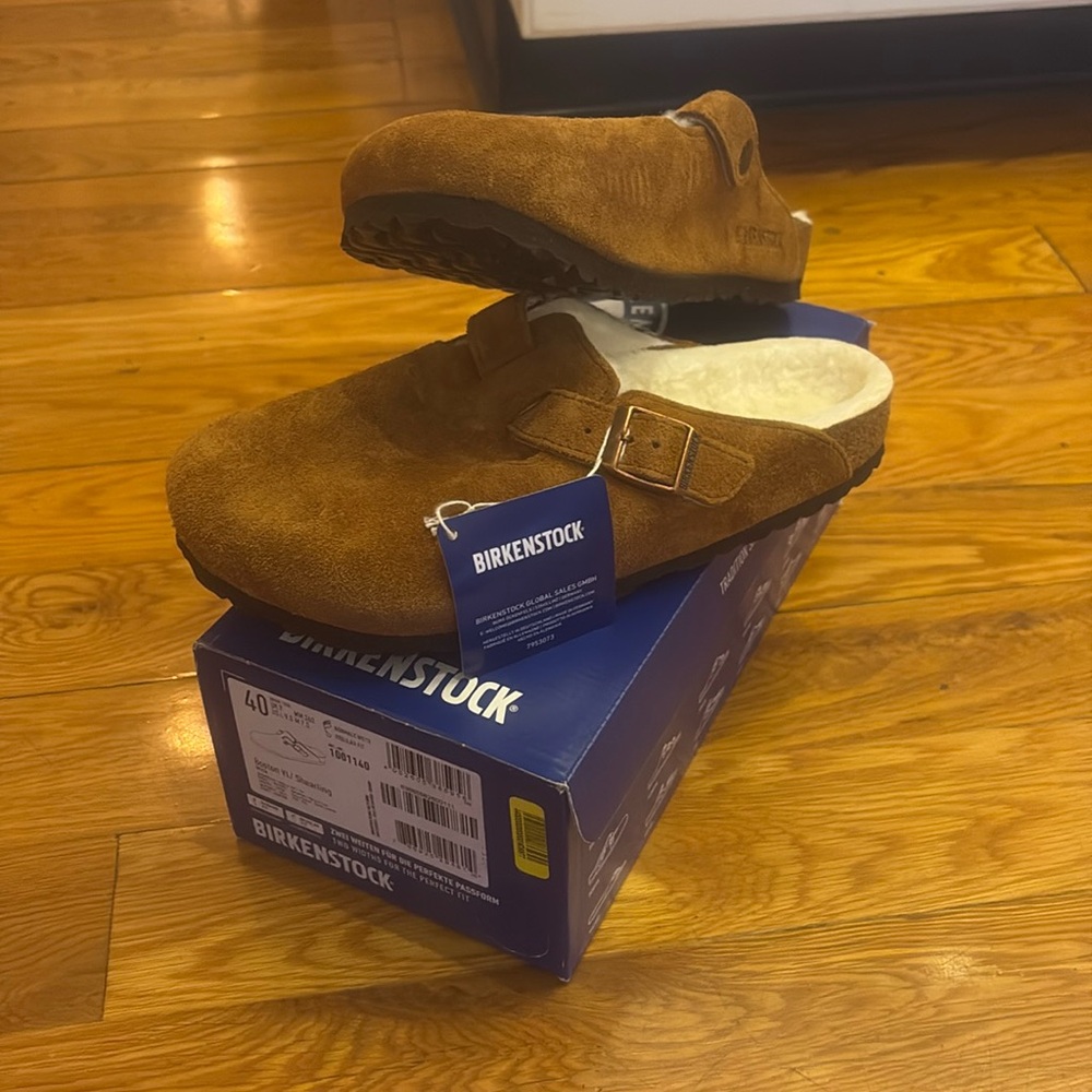 NWT - Birkenstock Boston shearling - Mink size 40
